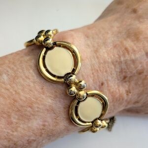 Gold & Cream Monet True Vintage Link Bracelet
